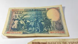 Lote 3 Billetes 100, 50 y 1 PTA.