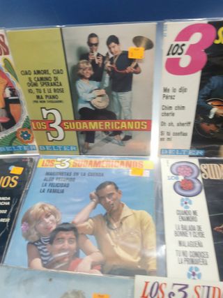 10 discos eps, 7”, LOS 3 SUDAMERICANOS buen estado, descatalogados