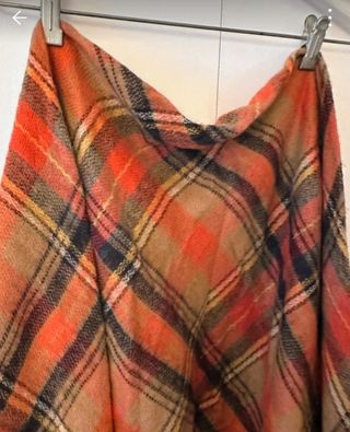 Bufanda Zara Cuadros Tonos Tierra