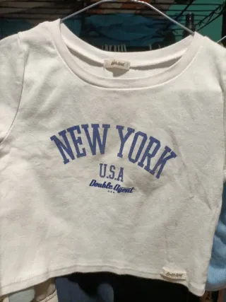 Lote 3 Tops/Camisetas Talla S Double agent y shein