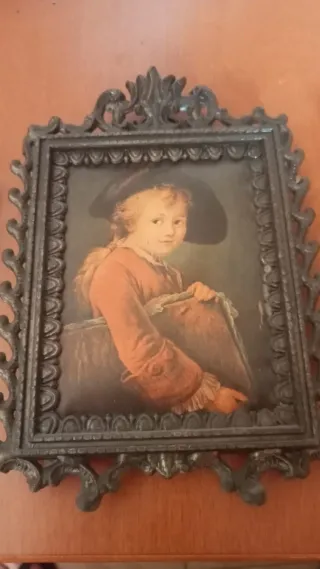 Lote 5 cuadros vintage con soporte