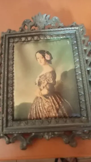 Lote 5 cuadros vintage con soporte