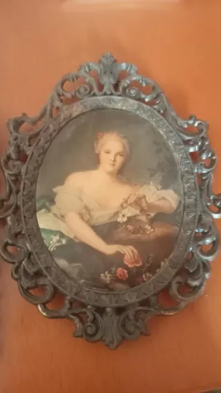 Lote 5 cuadros vintage con soporte