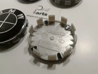 4x Centros de Roda BMW Preto 68mm