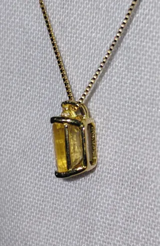 Colgante Oro 18k Citrino y Diamante