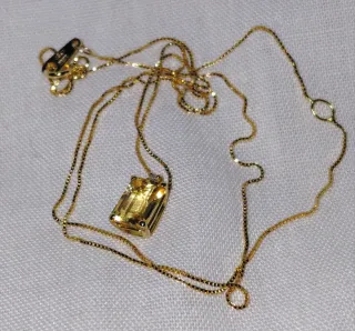 Colgante Oro 18k Citrino y Diamante