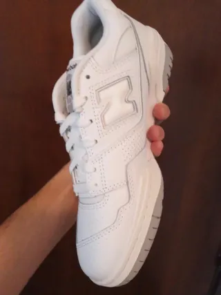 Zapatillas New Balance 550 Blanco/Gris Talla 37.5