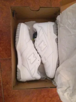 Zapatillas New Balance 550 Blanco/Gris Talla 37.5