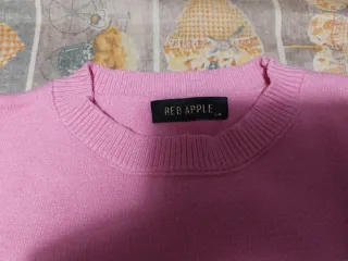 Maglione donna rosa e bianco AMOUR taglia M