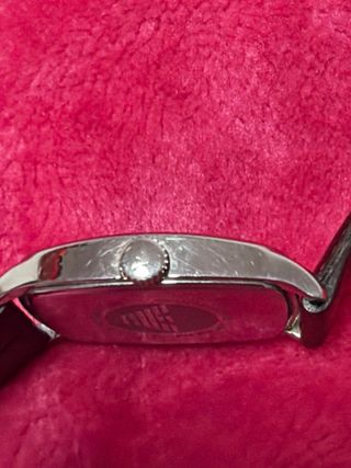 Reloj Emporio Armani Cuero Marrón y Plata