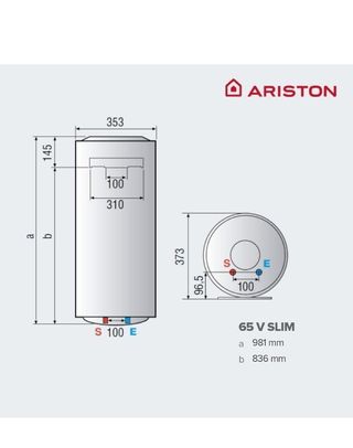 Termo eléctrico Ariston Pro1 Eco Slim 65L