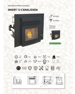 Estufa insertable de Pellets SANT2012