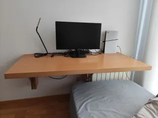 Mesa escritorio plegable madera