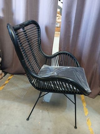 SILLON RATAN NEGRO Nuevo