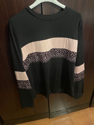 Maglione donna beige e nero