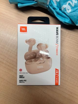 Auriculares JBL Wave Beam Beige/Rosa