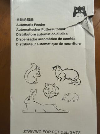 Dispensatore Automatico di Cibo per Animali TOKAYIFE 800ml, Regolabile Senza Corrente per Gabbie