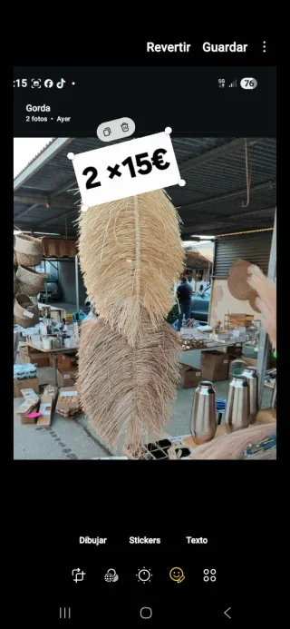 Hojas decorativas 2x15€