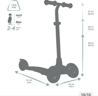 Patinete infantil 3 ruedas Decathlon Oxelo B1