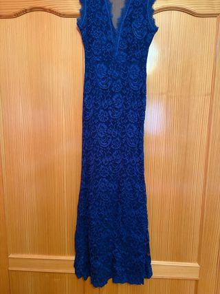 Vestido azul ajustado elástico