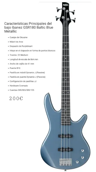 Bajo ibanez GSR180.