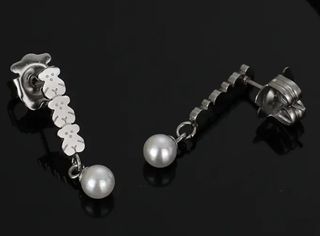 Pendientes Tous Oso Perla Plata