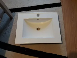 Lavabo 60cm x 46cm de ancho. Blanco Porcelana