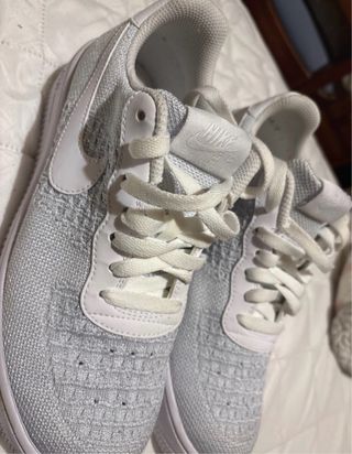 Nike Air Force 1 Flyknit 2.0 Gris azulado/ Blanco