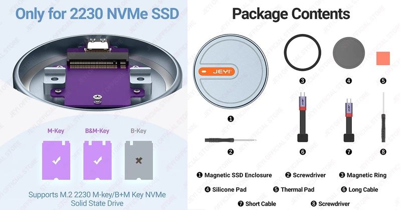 Caja USB Type-C para SSD M.2 NVMe afbeelding 3