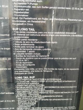 Bestway 65076 Tabla Paddle Surf Hinchable Hydro-Force Long Tail 335x76x15 cm con Remo