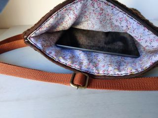 Bolso crochet bandolera marrón