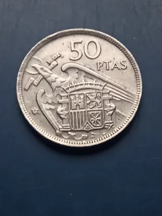50 Pesetas 1957 *59 Dos Plumas