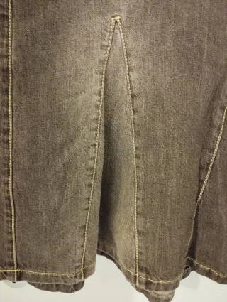 Gonna jeans marrone taglia L