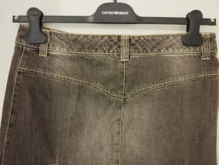 Gonna jeans marrone taglia L