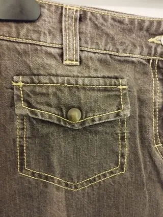 Gonna jeans marrone taglia L