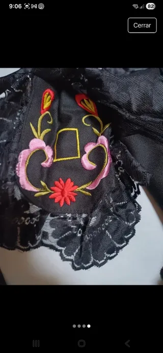 Delantal regional bordado