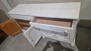 Aparador Blanco Madera 165x47x87