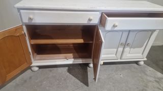 Aparador Blanco Madera 165x47x87