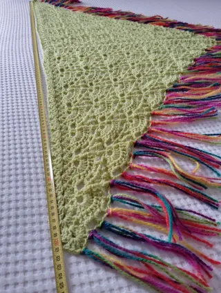 Chal de lana tejido multicolor