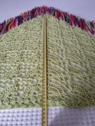 Chal de lana tejido multicolor