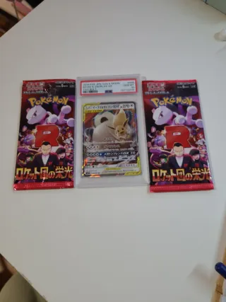 PSA 10 Eevee & Snorlax GX + 2 sobres Pokémon