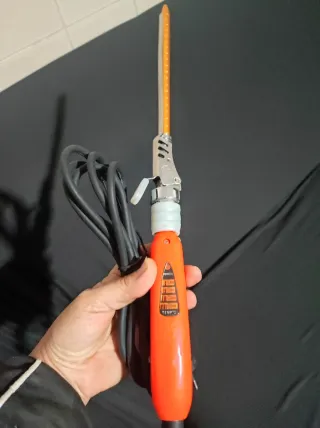 Ferro arricciacapelli arancione e argento