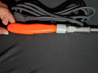 Ferro arricciacapelli arancione e argento