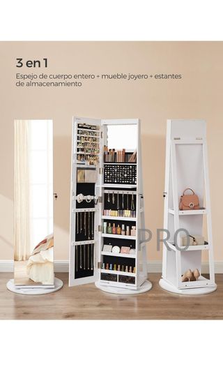 Joyero con 6 LEDs SONGMICS