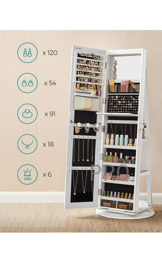 Joyero con 6 LEDs SONGMICS