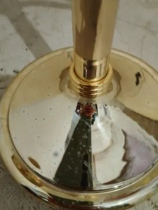 Candelabro vintage metal dorado