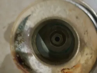 Candelabro vintage metal dorado