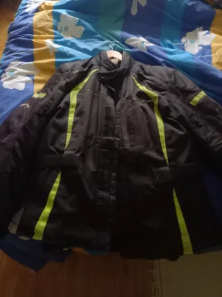 Chaqueta de moto touring negra talla xl con forro