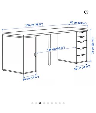 Escritorio 200cm Blanco