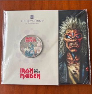 Moneda IRON MAIDEN £5 UK Color SC